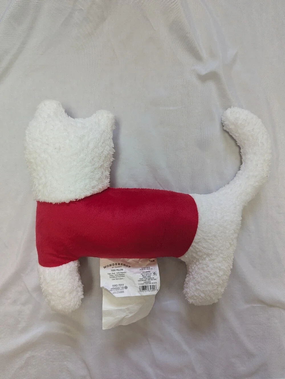 Target Wondershop Cat Shaped Red Snowflake Sweater Decorative Toss Pillow 2023